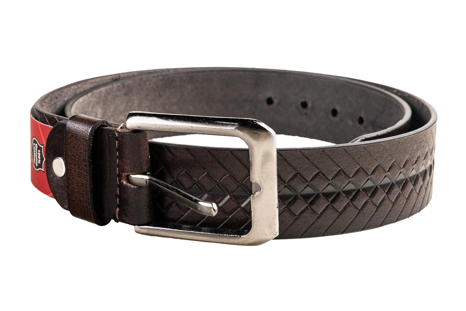 Titas Gents D. Brown Genuine Leather Belt