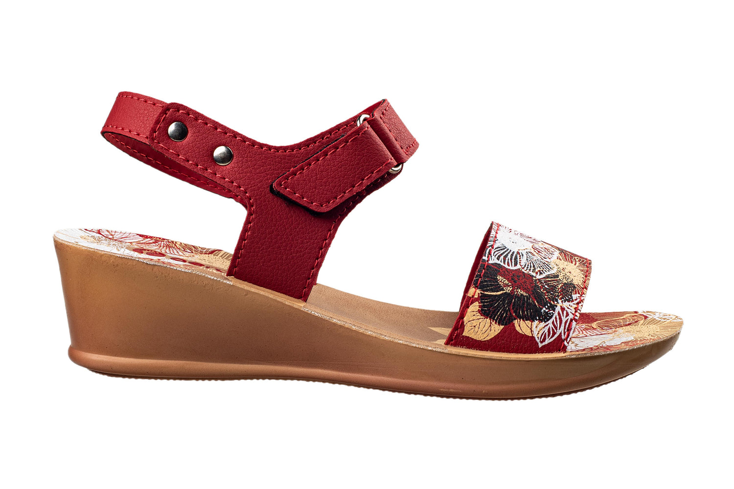Aeroblu Ladies Red Sandal PU