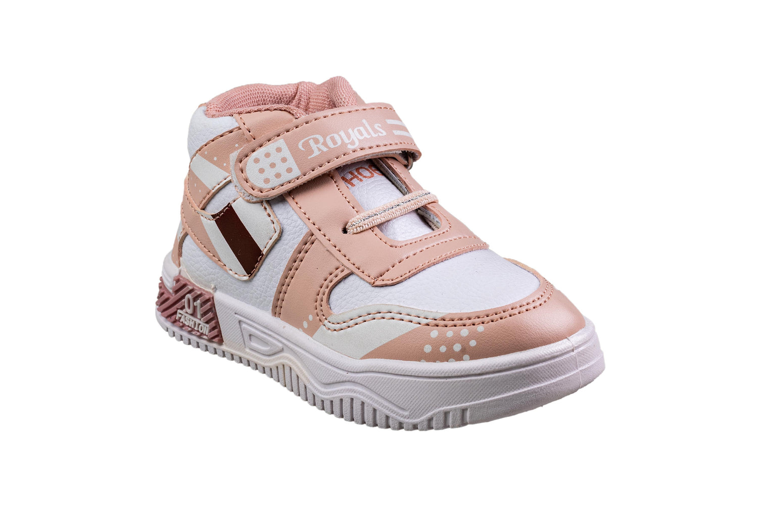 Rouba Peach/White Children Sports Shoe