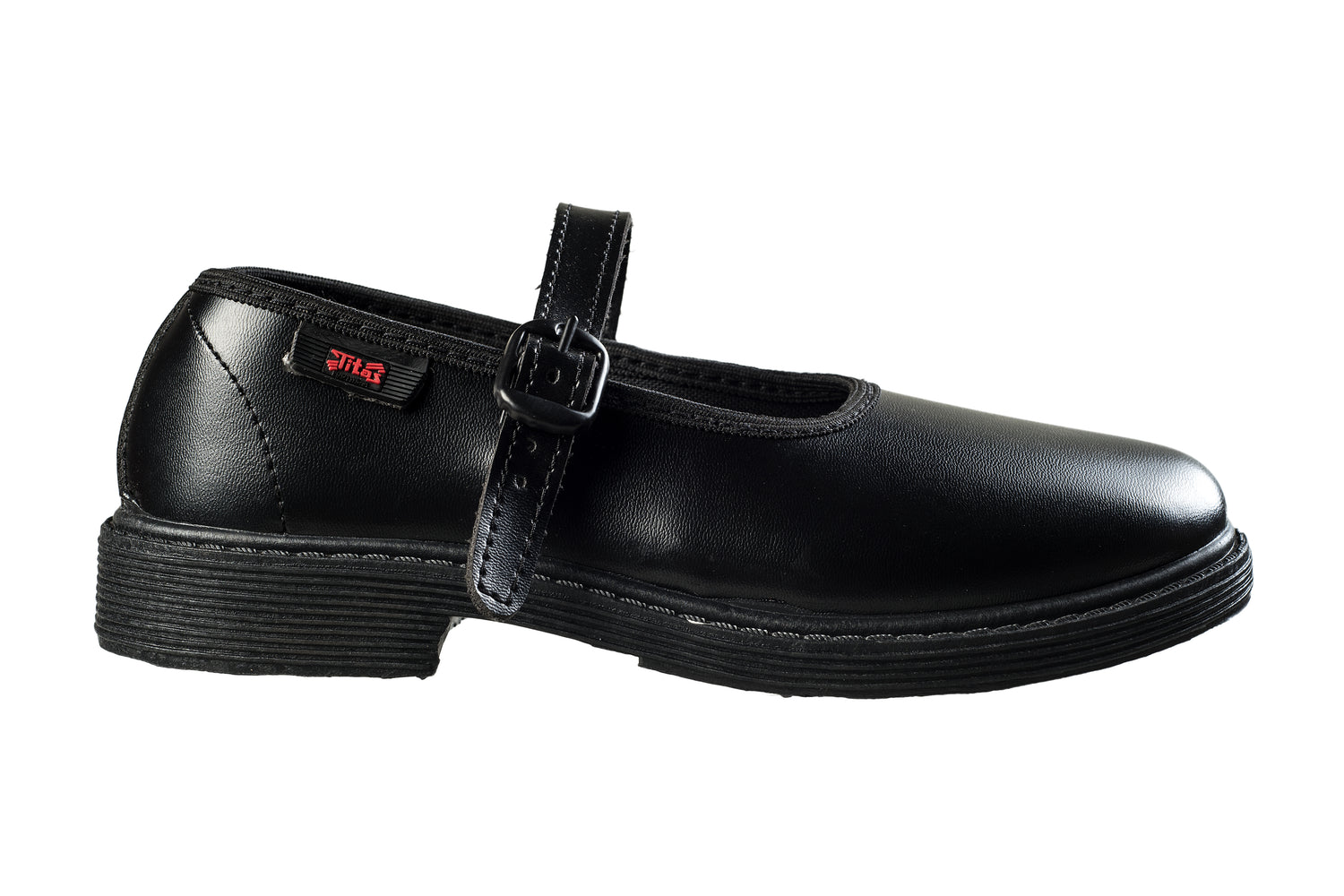 Titas Girls Black School Shoe