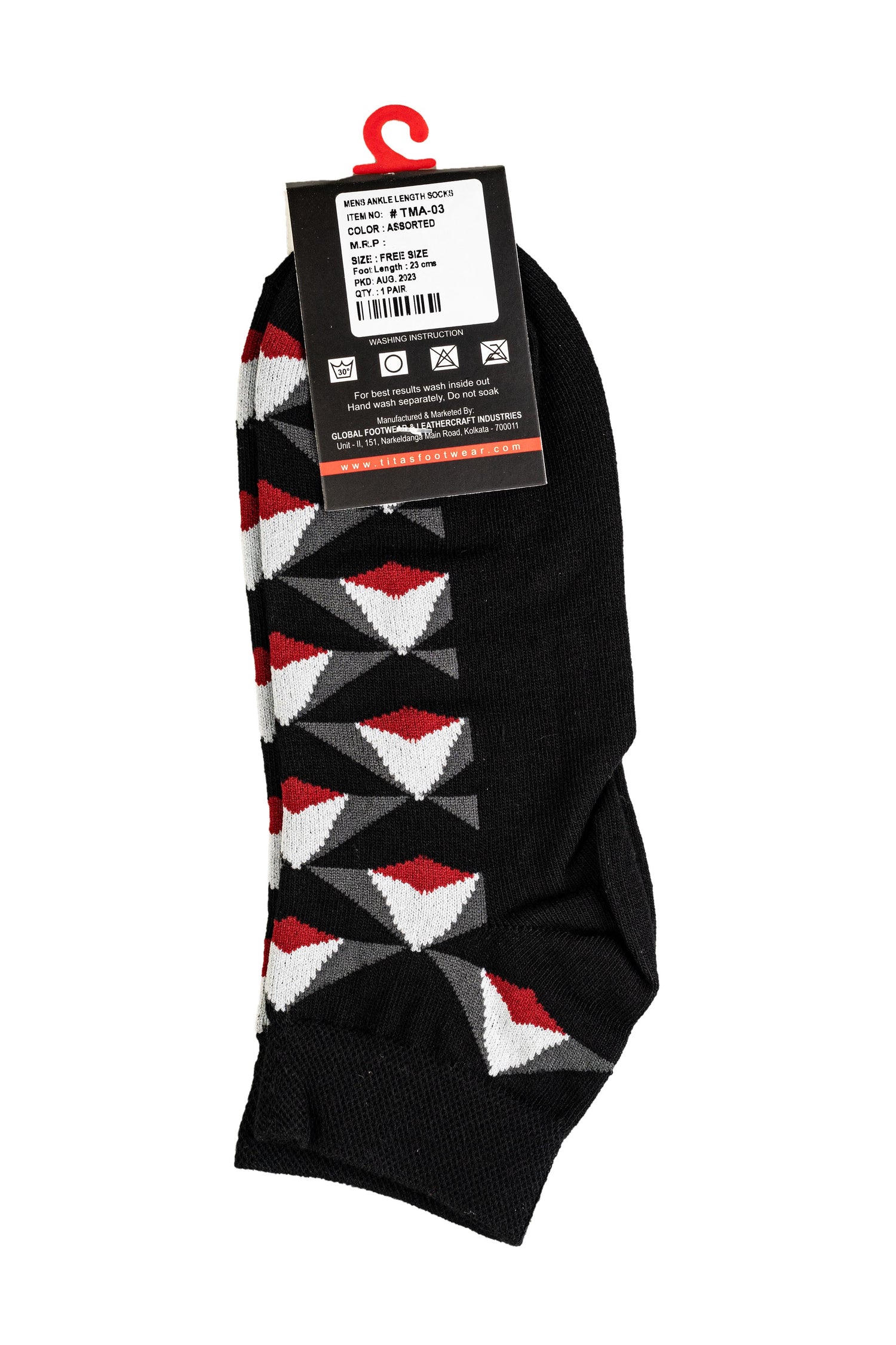 Titas Gents Comfort Blend Assorted Ankle Length Socks