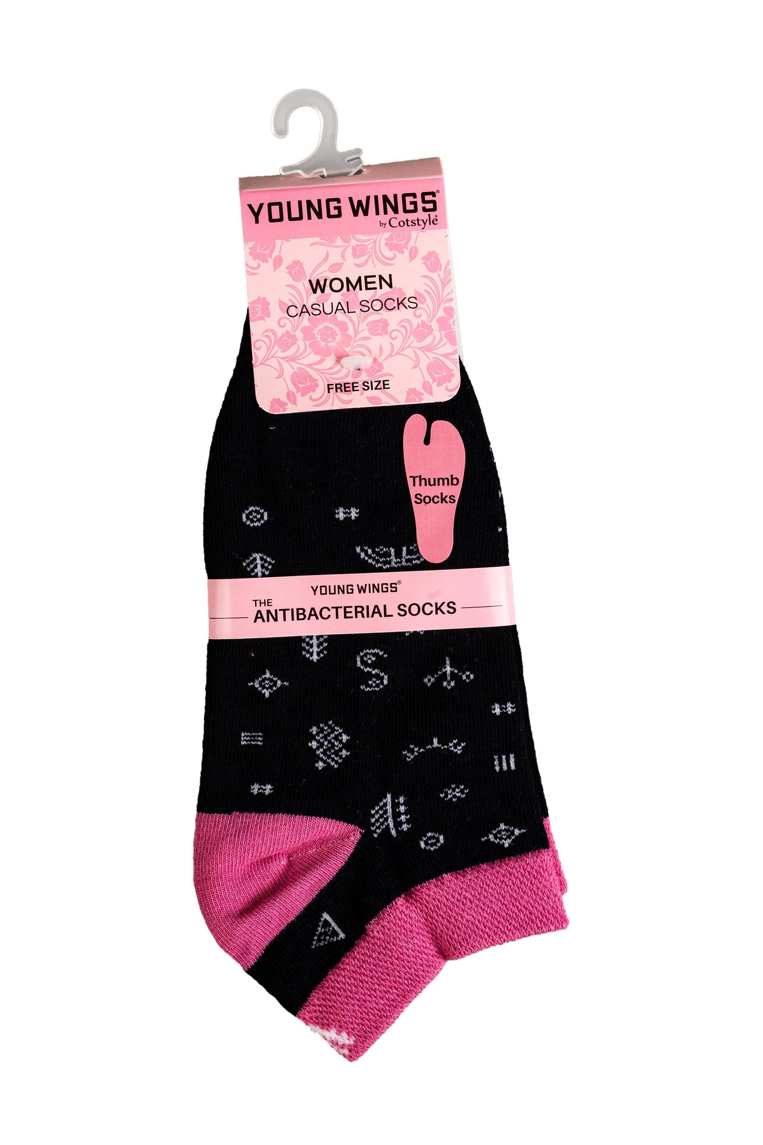 Young Wings Ladies Low Ankle Thumb Assorted Socks