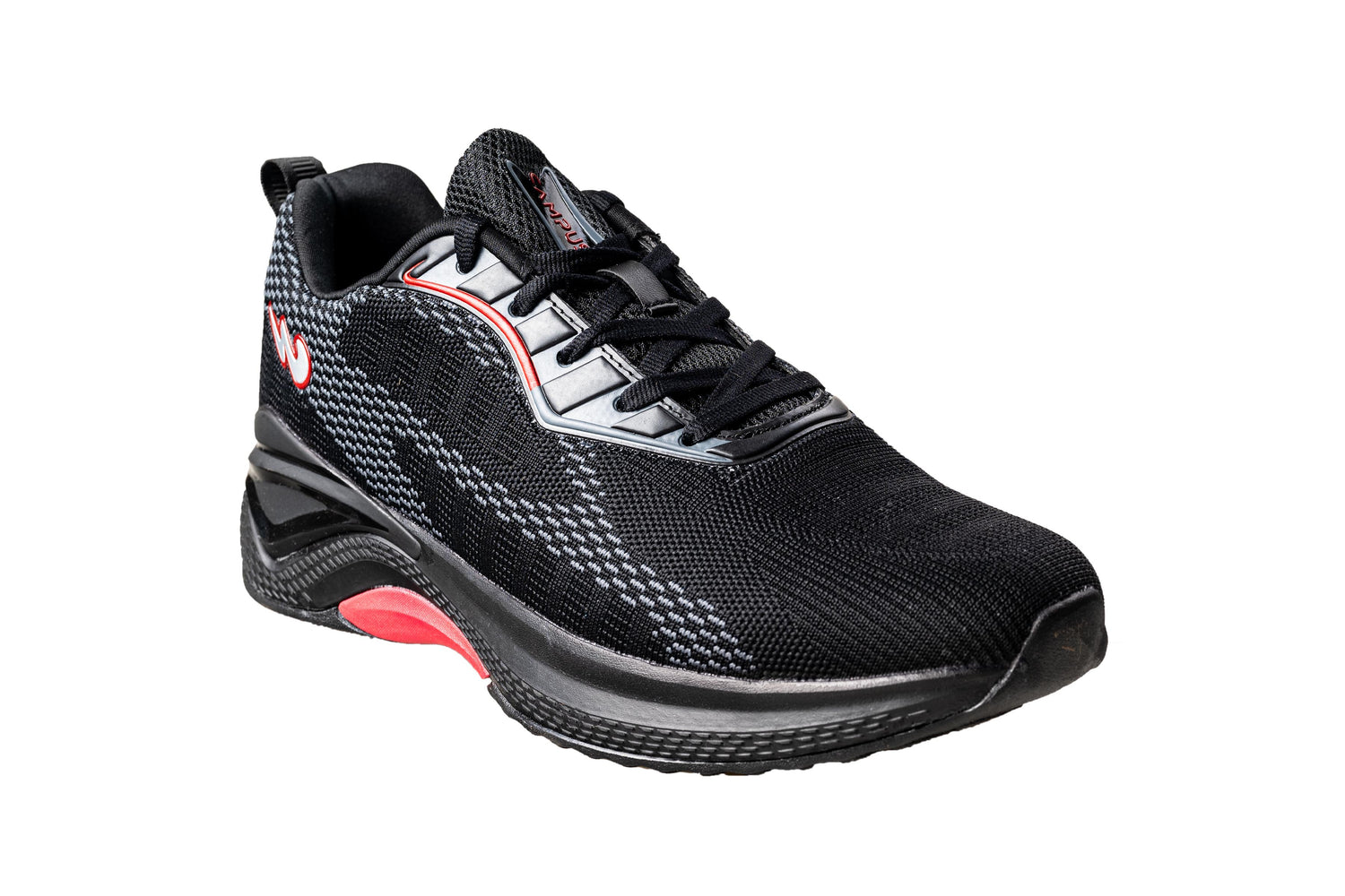 Campus Black / Red Gents Sports Shoe