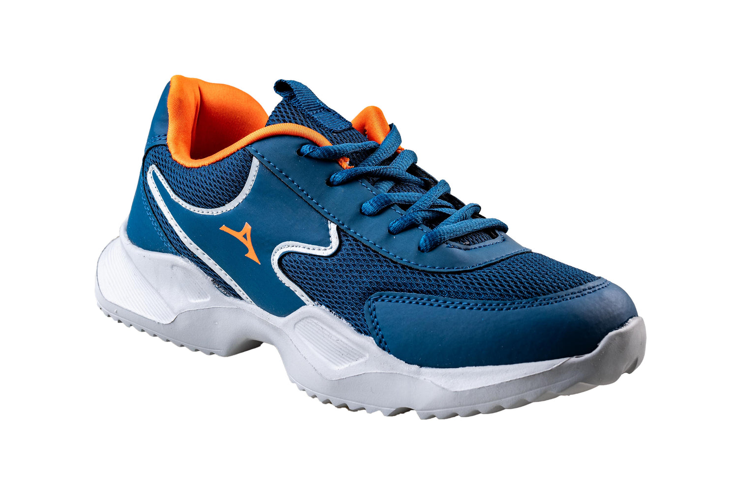 Abros Boys Teal / F. Orange Sports Shoe