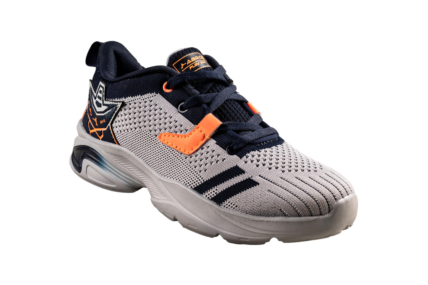 Abros Boys E. Grey / Navy Sports Shoe