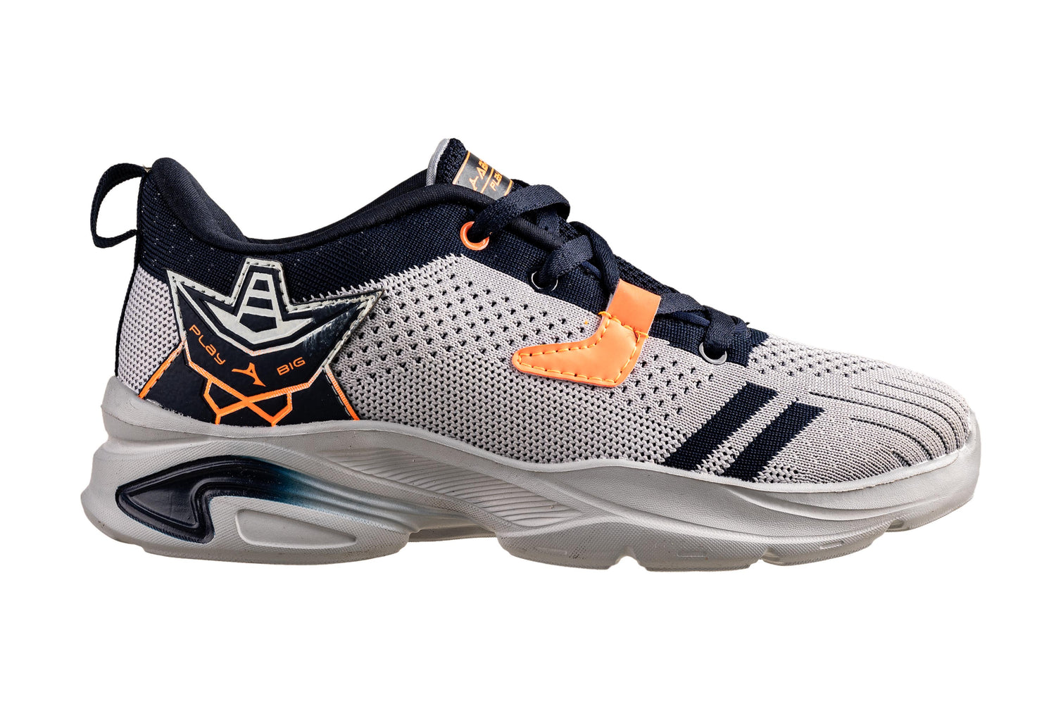 Abros Boys E. Grey / Navy Sports Shoe