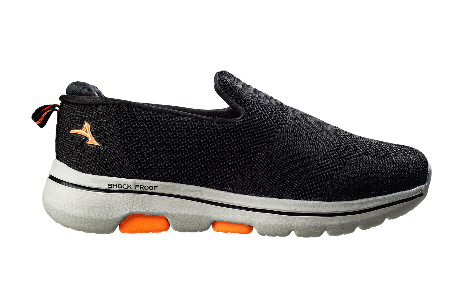 Abros Gents Black / F. Orange Sports Shoe