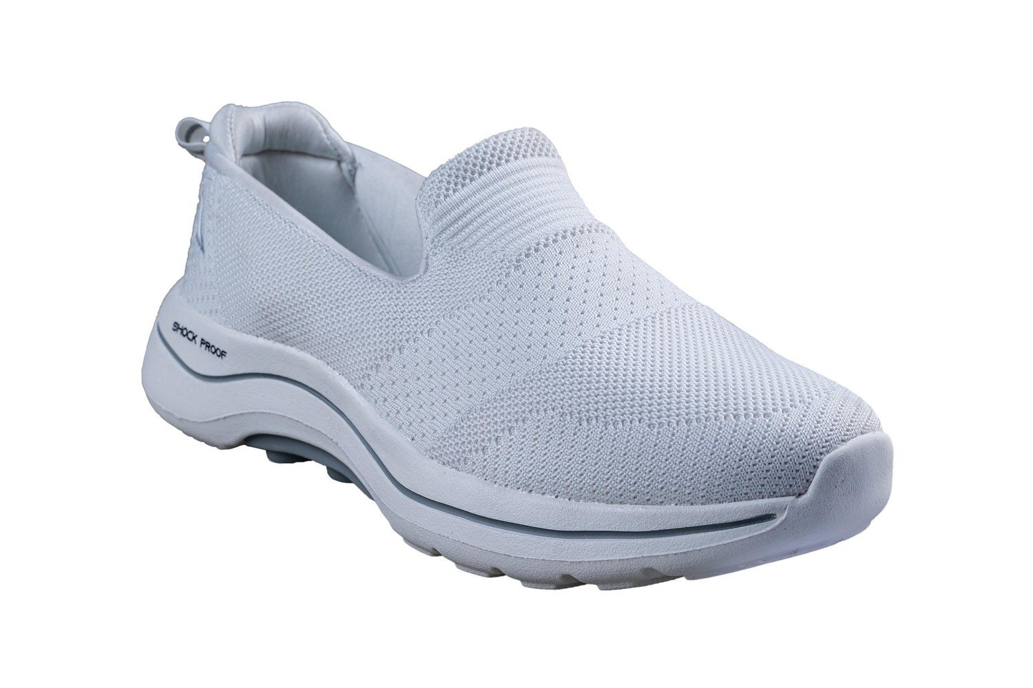 Abros Gents White / L. Grey Sports Shoe