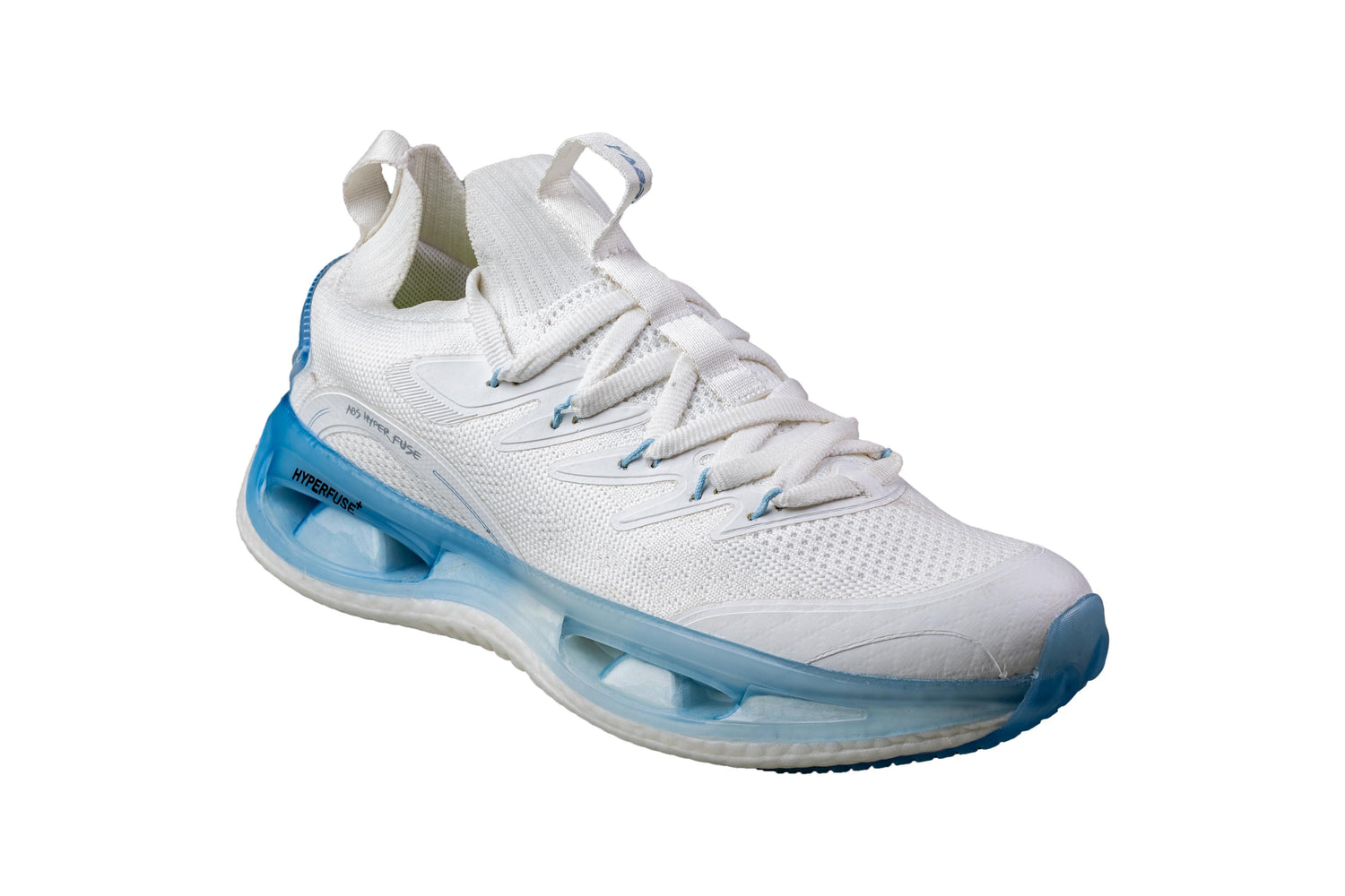 Abros Gents White / Ice Blue Sports Shoe