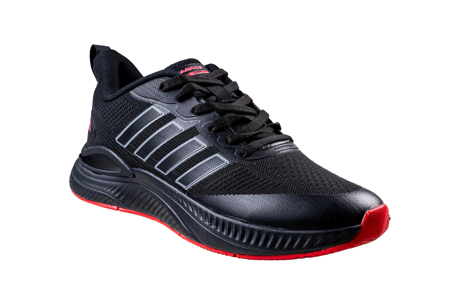 Abros Gents Black / F. Red Sports Shoe
