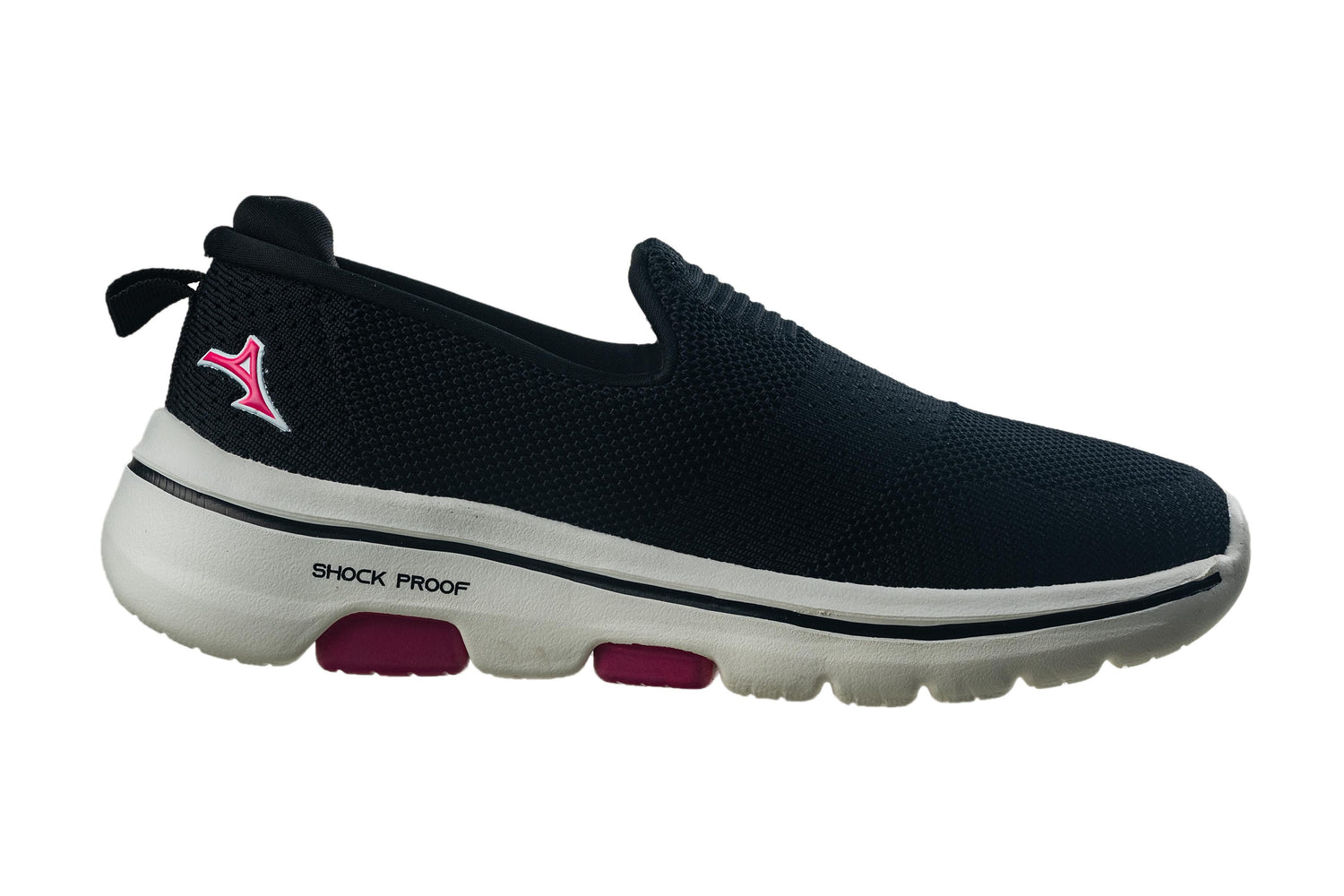 Abros Ladies Black / Pink Sports Shoe