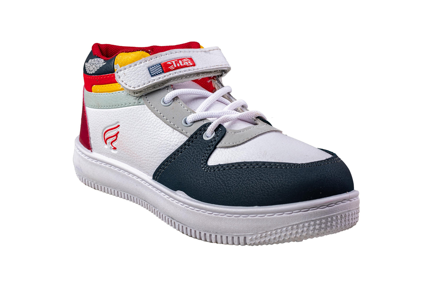 Titas Boys White / Red Sports Shoe