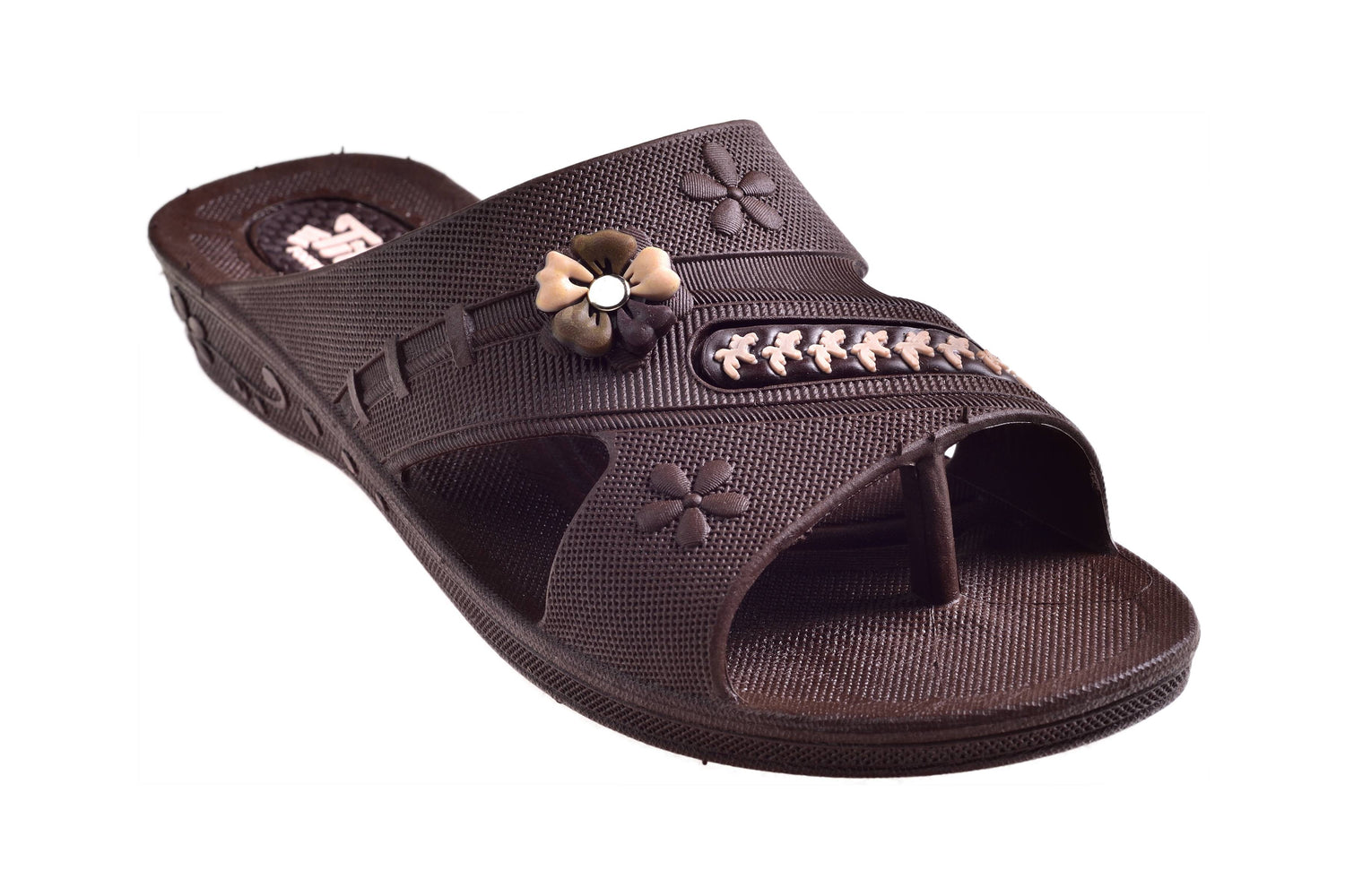 Titas Ladies Brown PVC Chappal