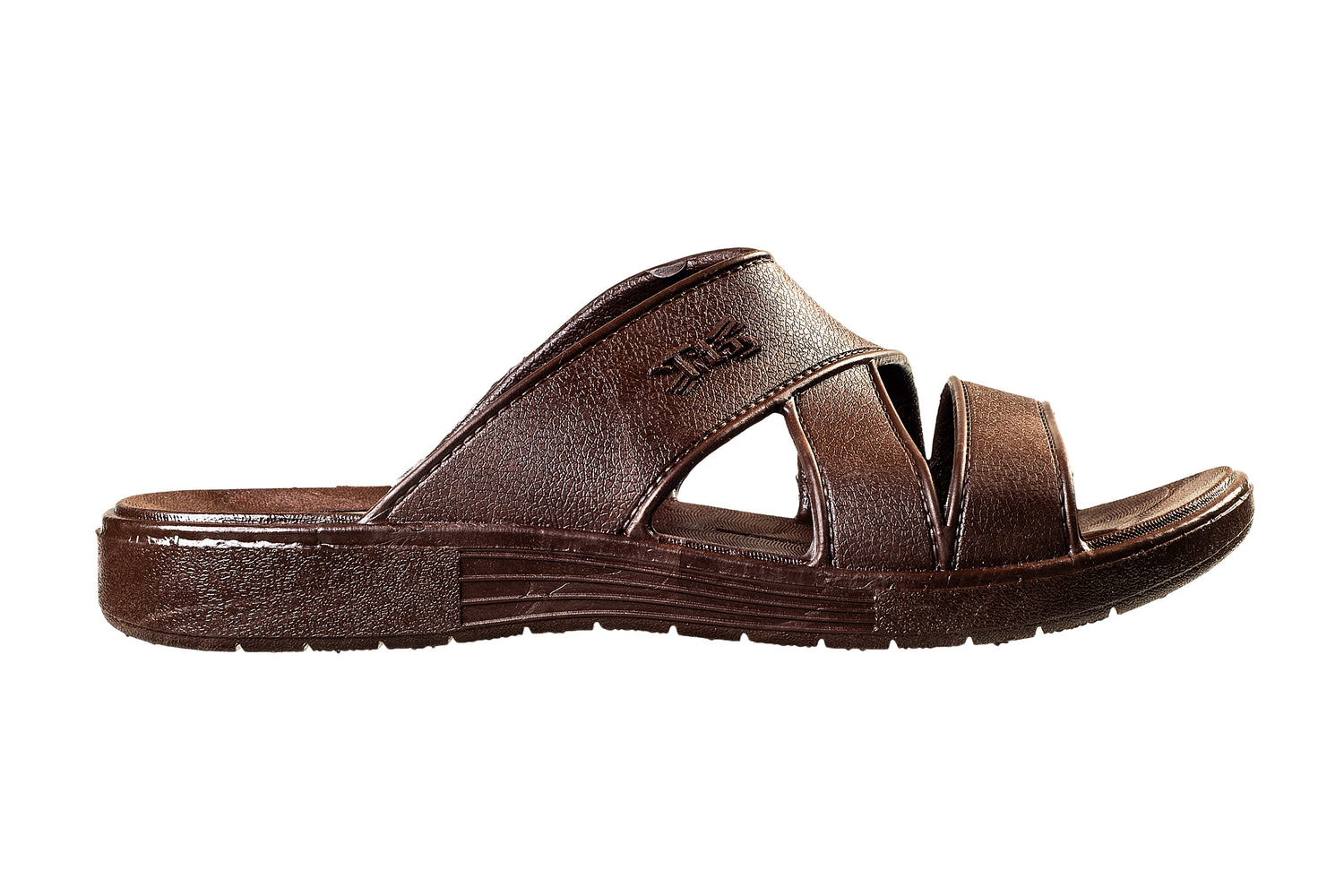 Titas Gents Brown Chappal PVC