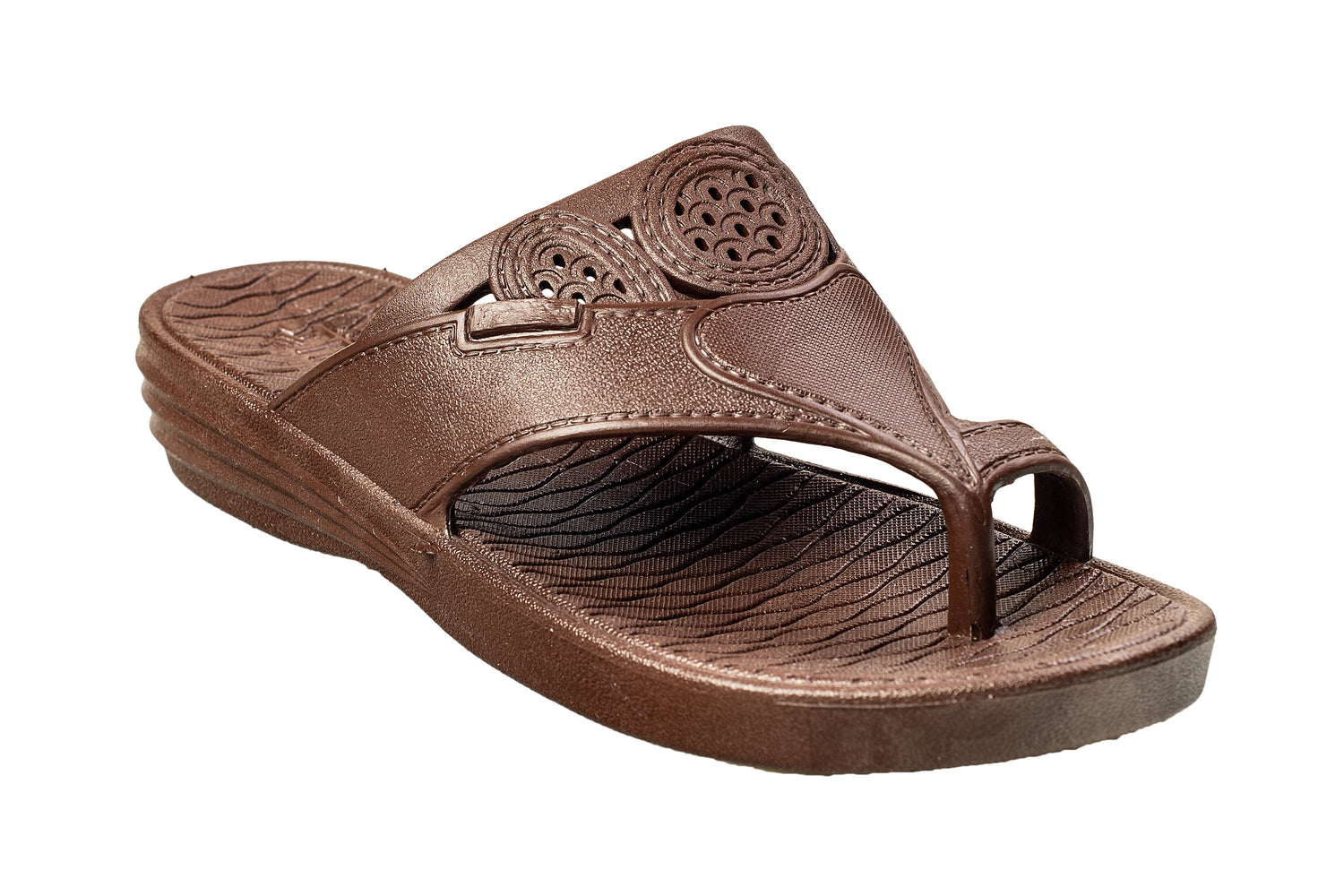 Titas Ladies Brown PVC Chappal