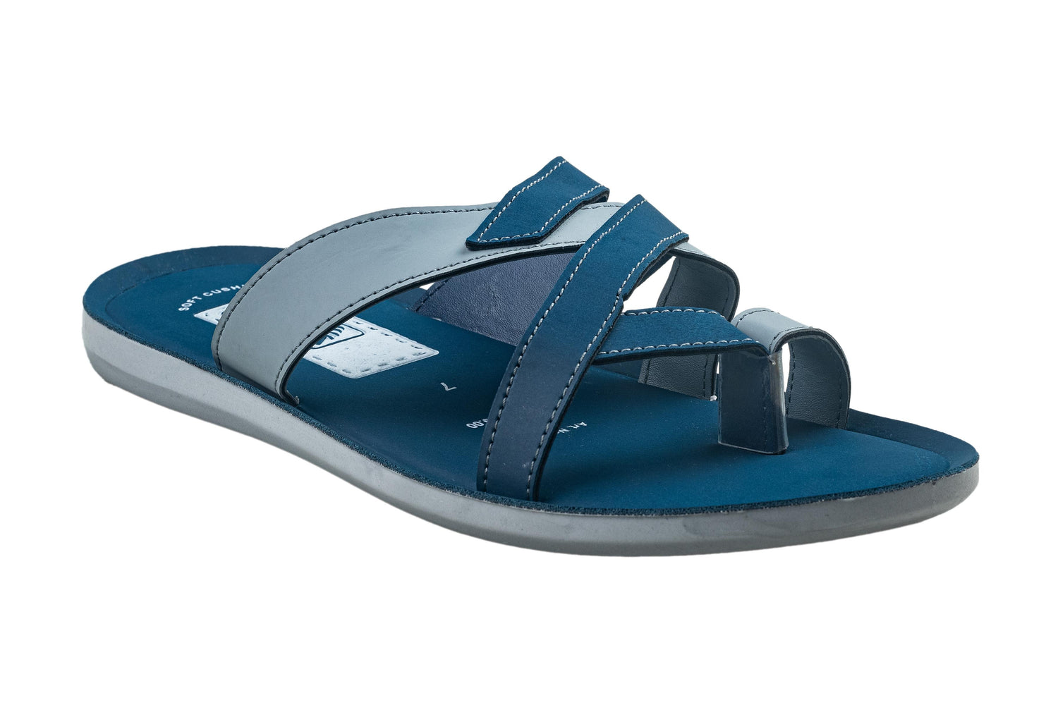 Titas Gents Blue / Grey Chappal PU