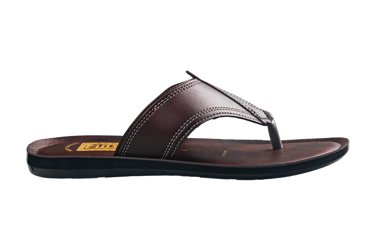 Titas Gents Brown Chappal PU