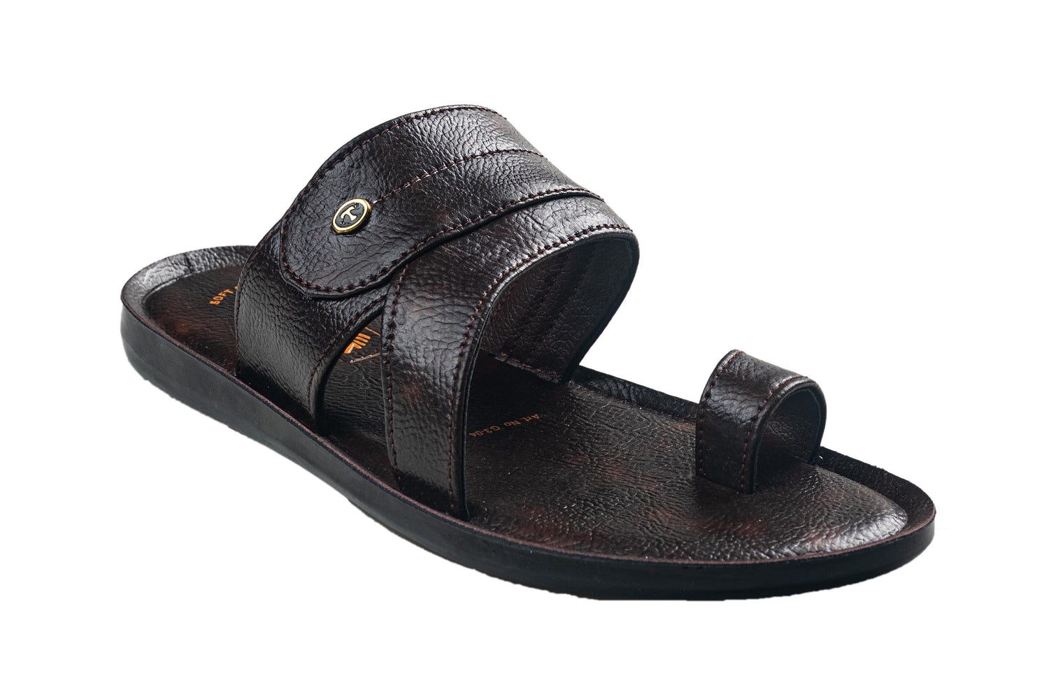 Titas Gents Brown Chappal PU