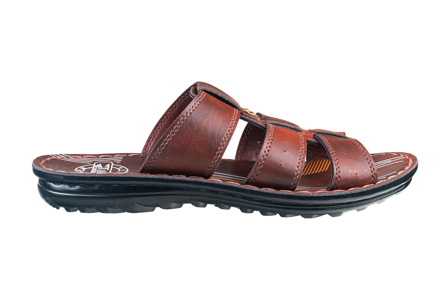 Titas Gents Brown Chappal PU