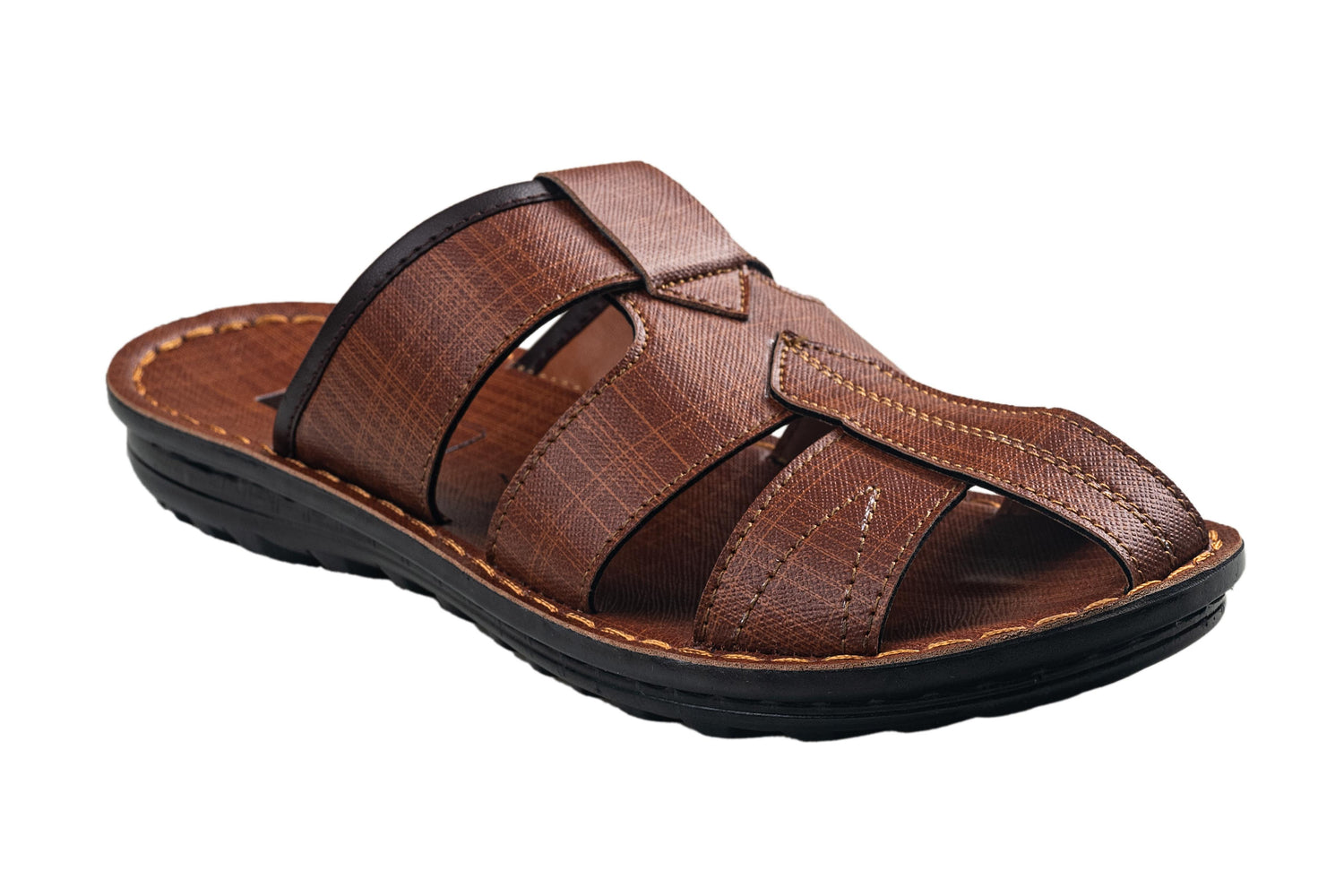 Titas Gents Tan Chappal PU