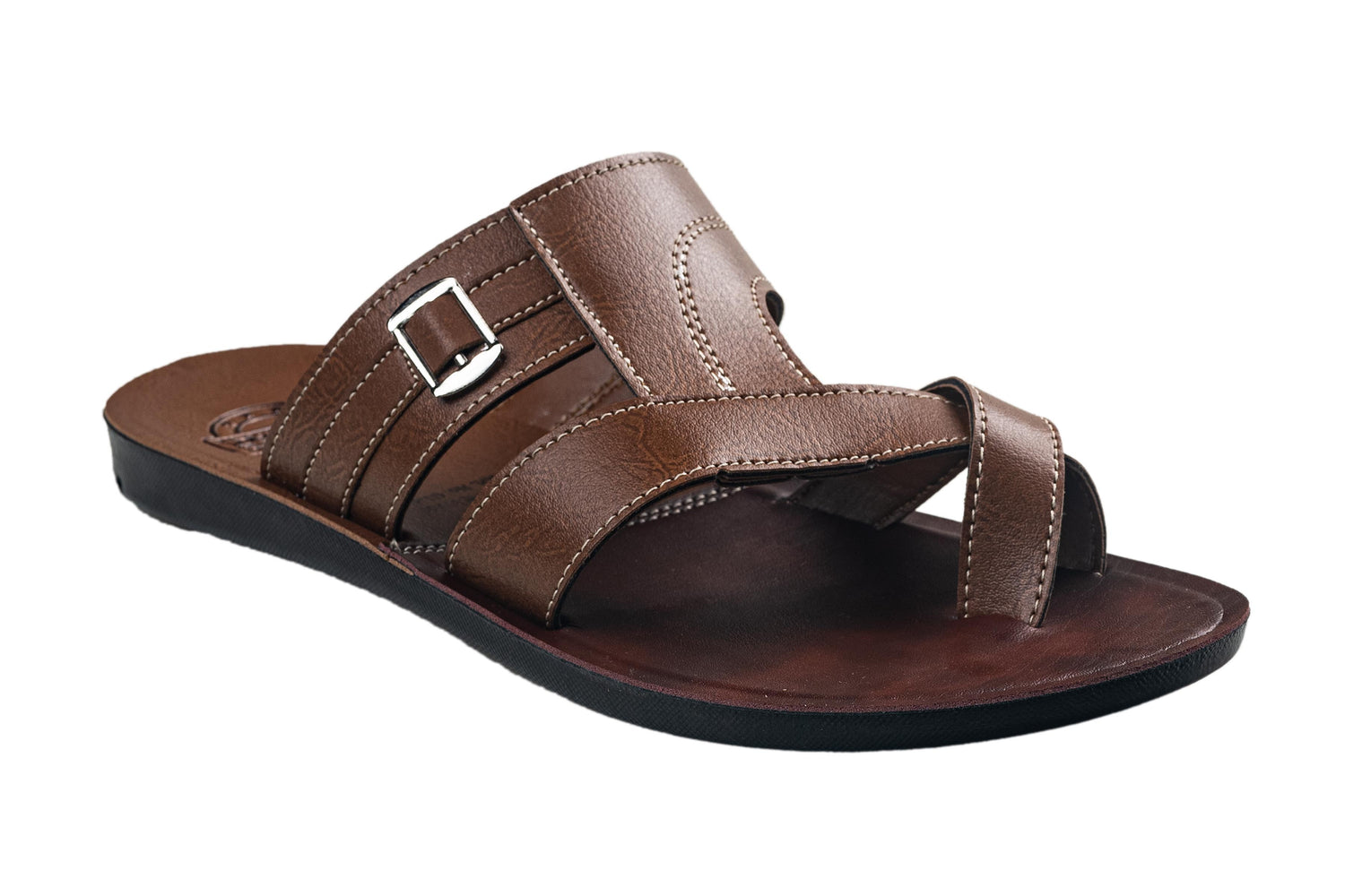 Titas Gents Tan Chappal PU