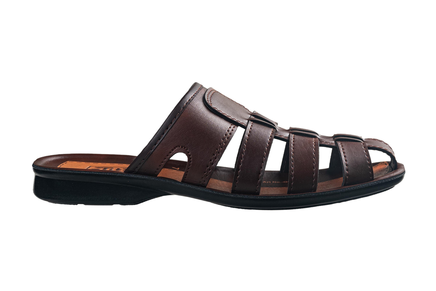 Titas Gents Brown Chappal PU