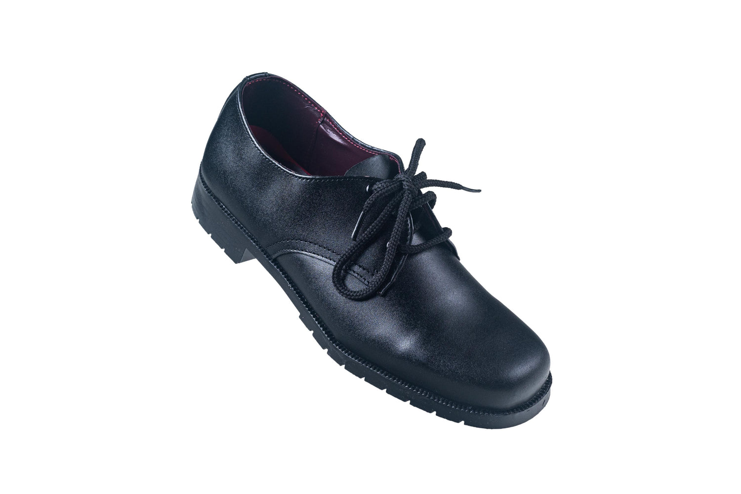 Titas Black Leather School Shoe for Boys