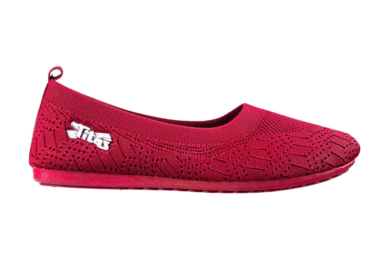 Titas Ladies Maroon Canvas Shoe