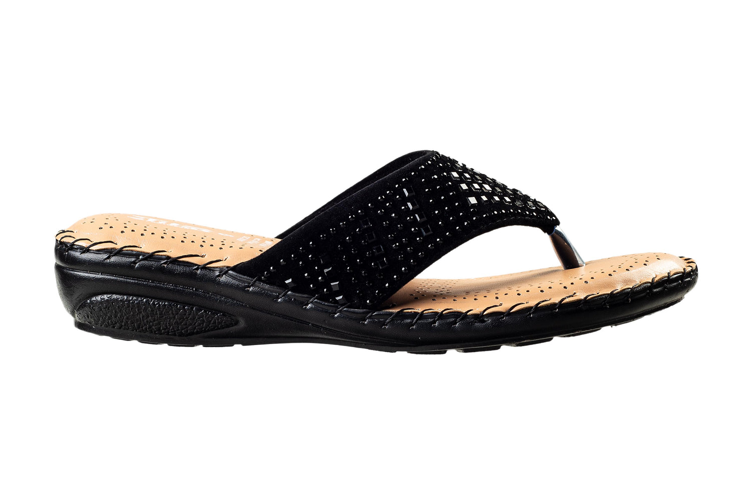 Titas Ladies Black Chappal