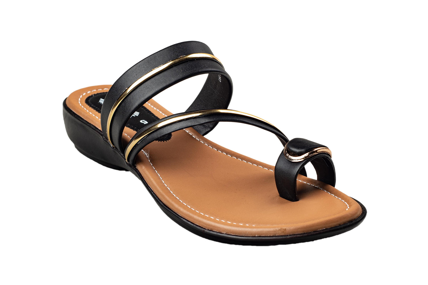 Titas Ladies Black Chappal