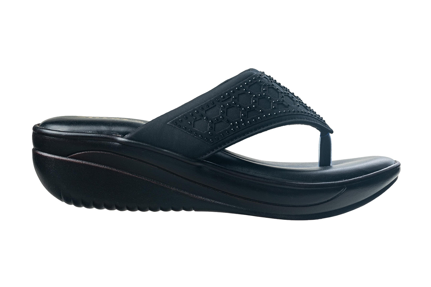 Titas Ladies Black Chappal