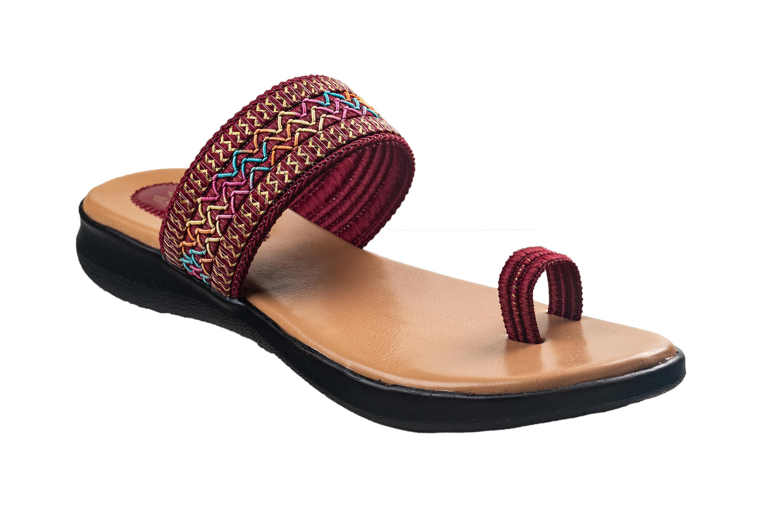 Titas Ladies Maroon Chappal