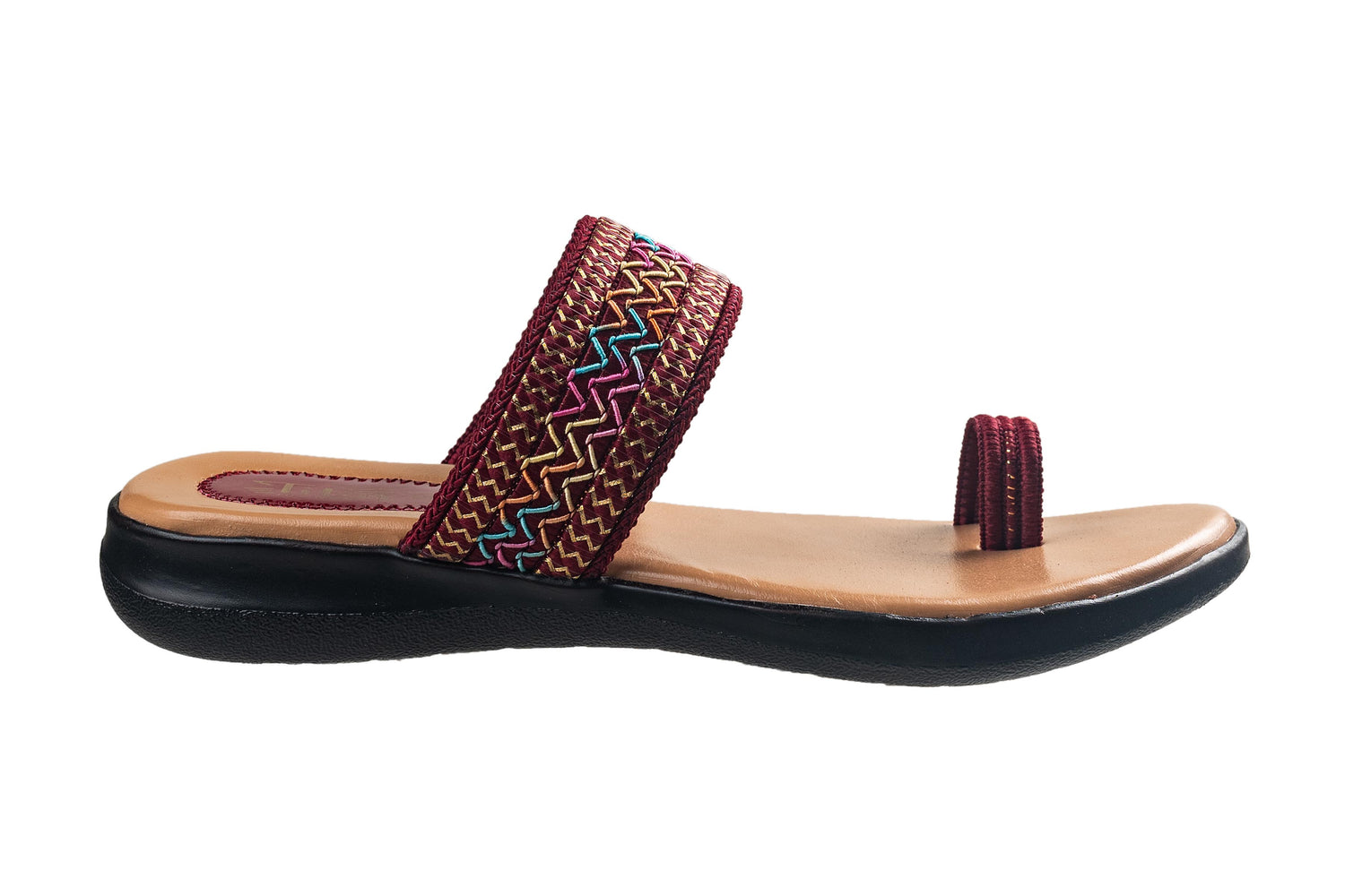 Titas Ladies Maroon Chappal