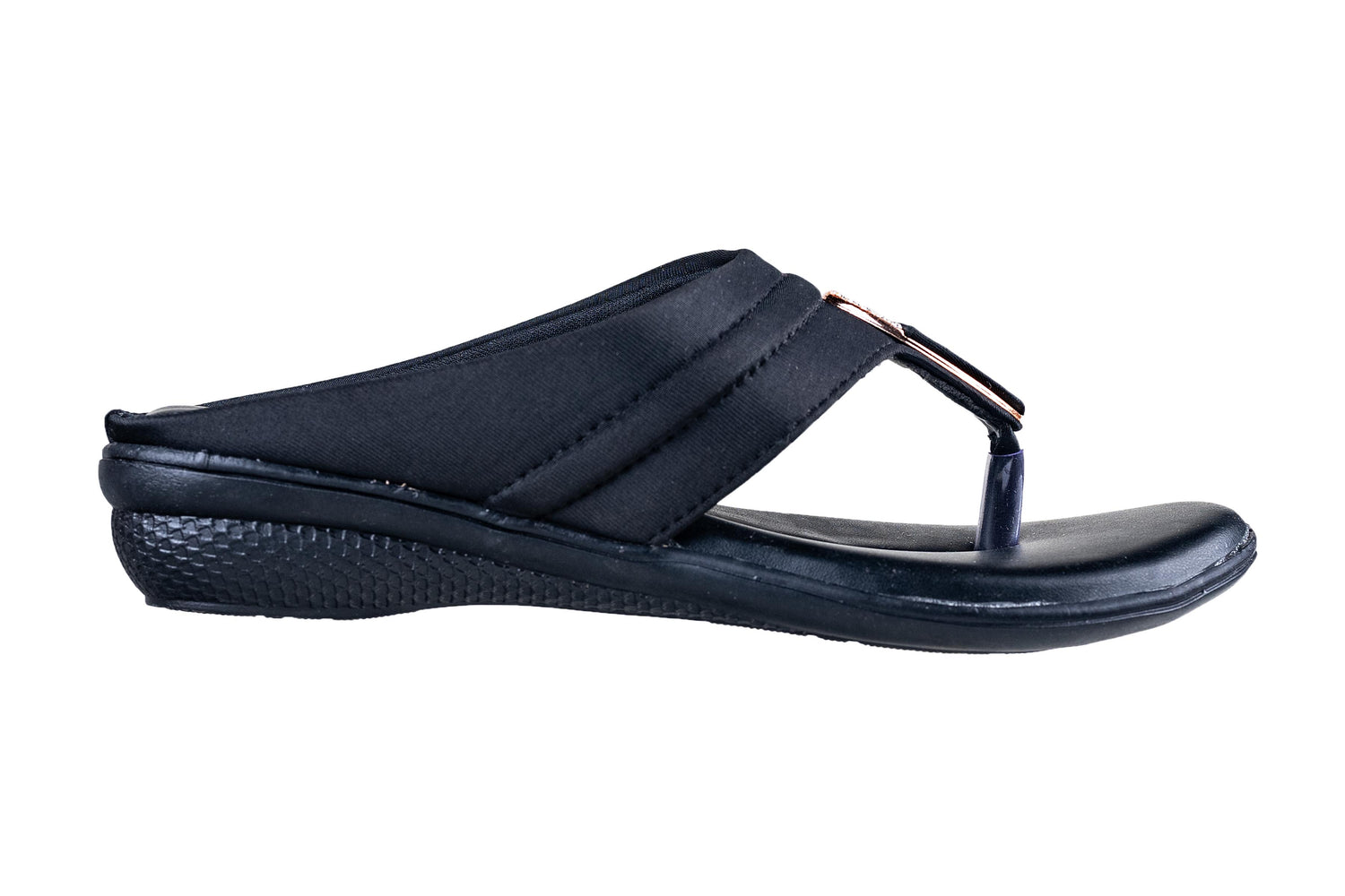 Titas Ladies Black Chappal