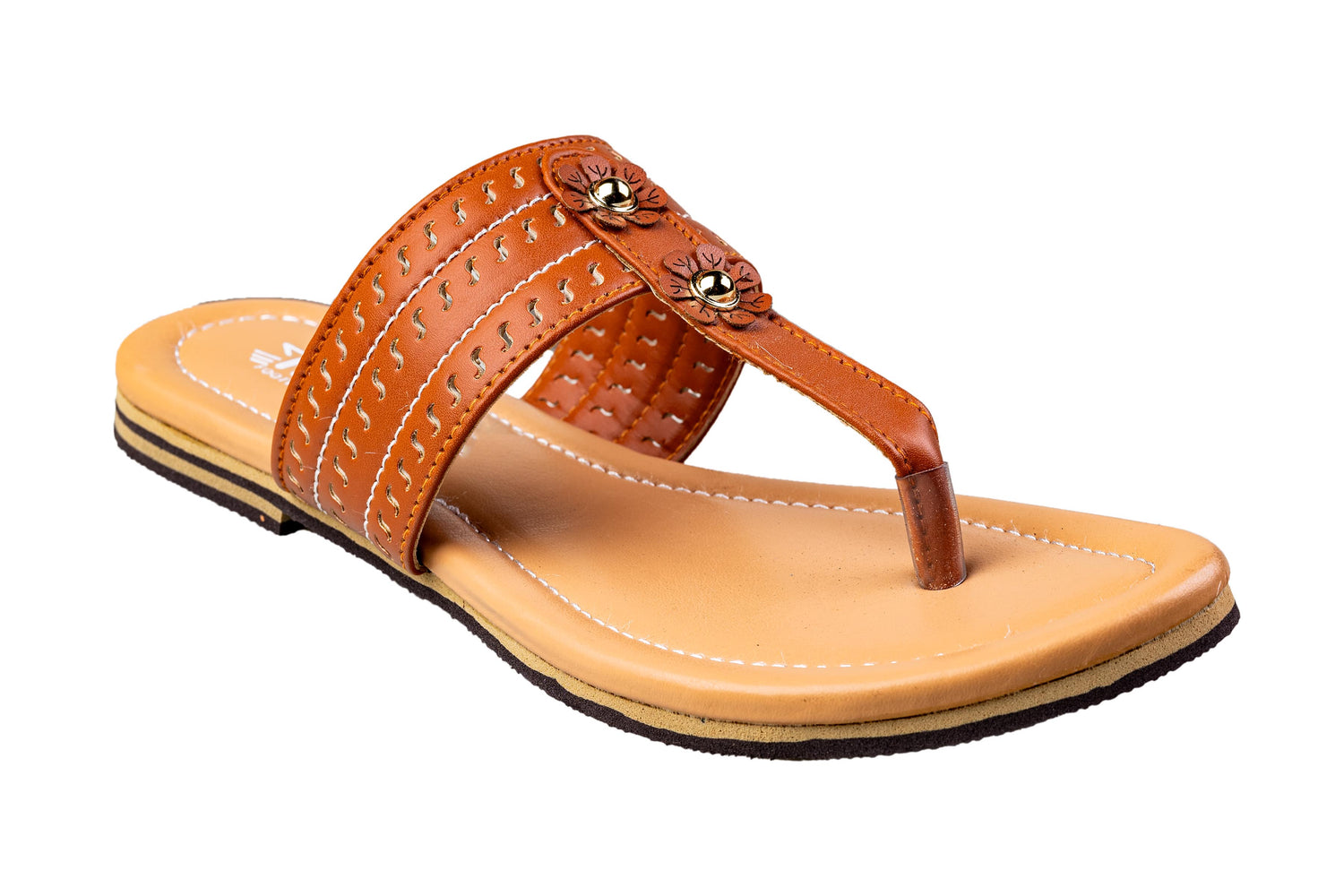 Titas Ladies Tan Chappal