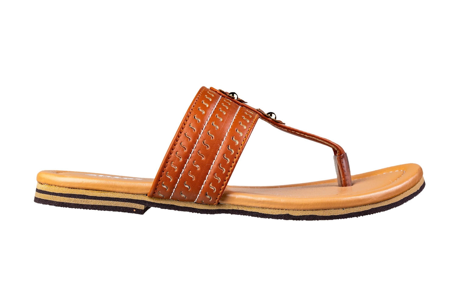 Titas Ladies Tan Chappal