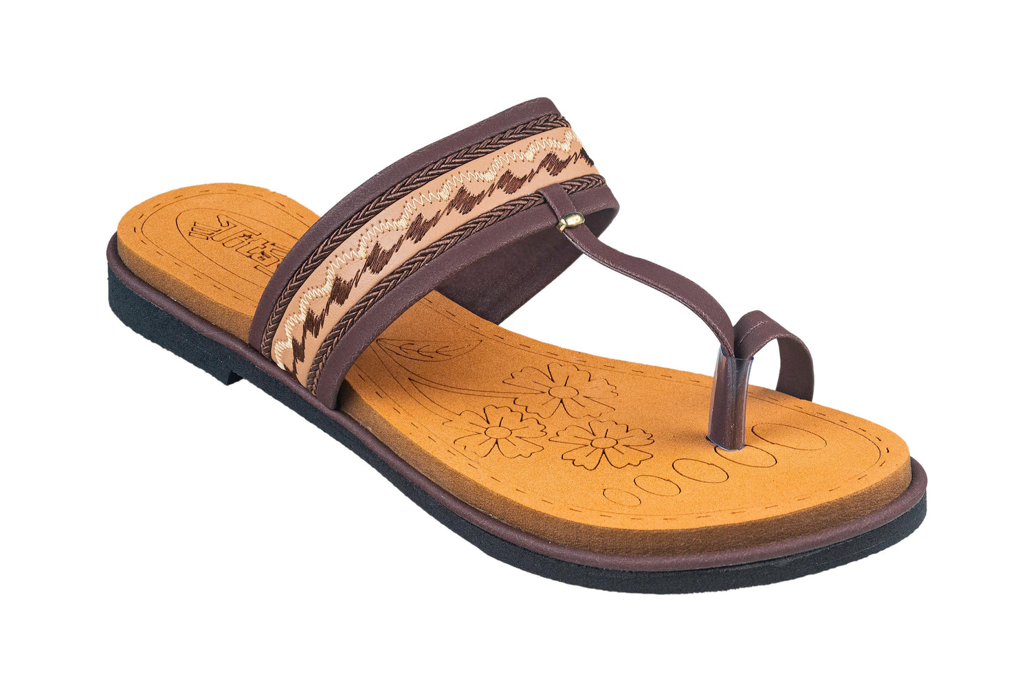 Titas Ladies Brown Chappal