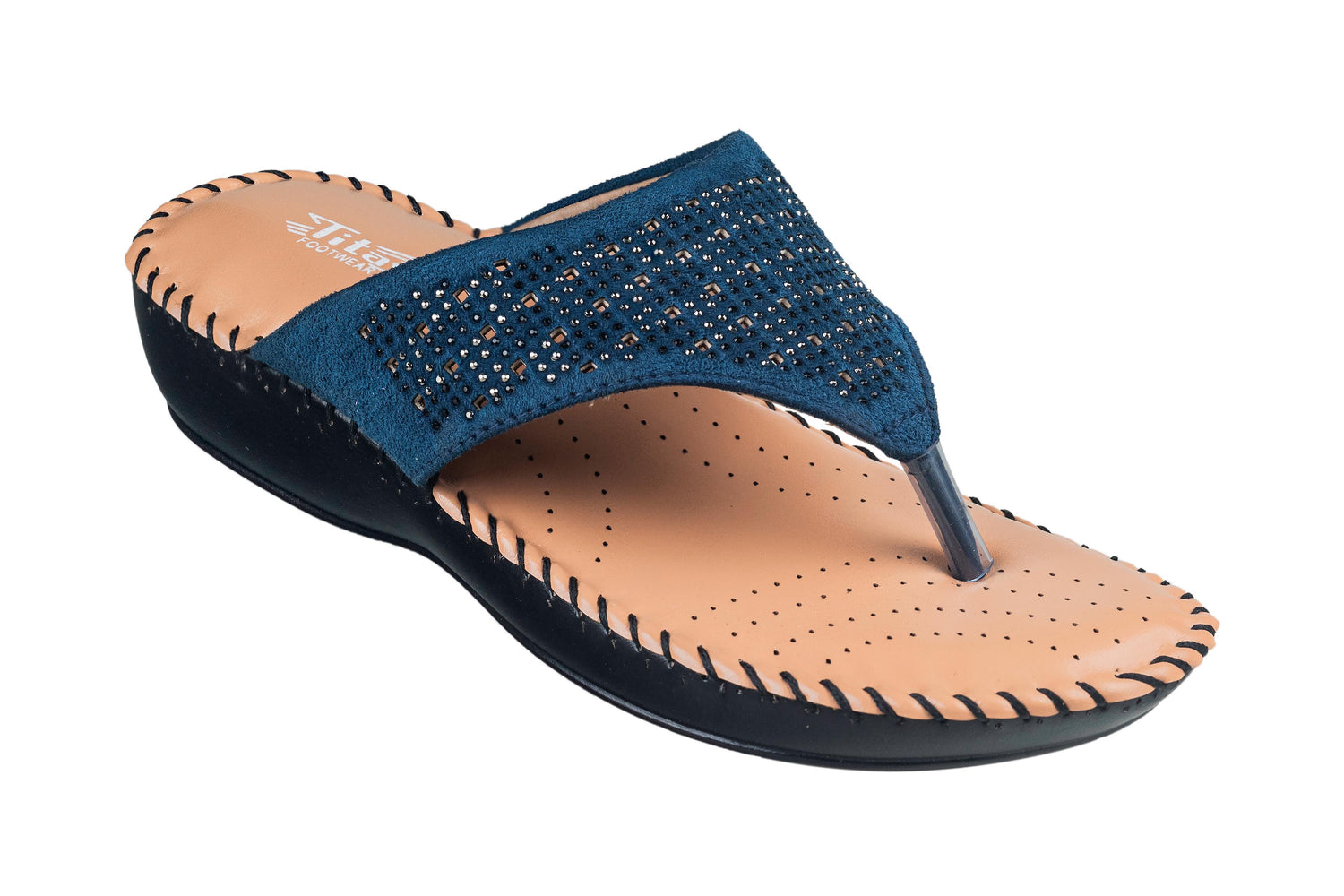 Titas Ladies Blue Chappal