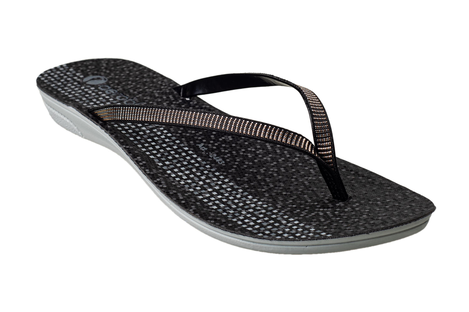 Aeroblu Ladies Black Chappal PU