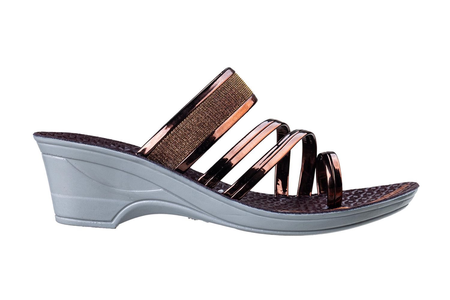 Titas Ladies Copper Chappal PU