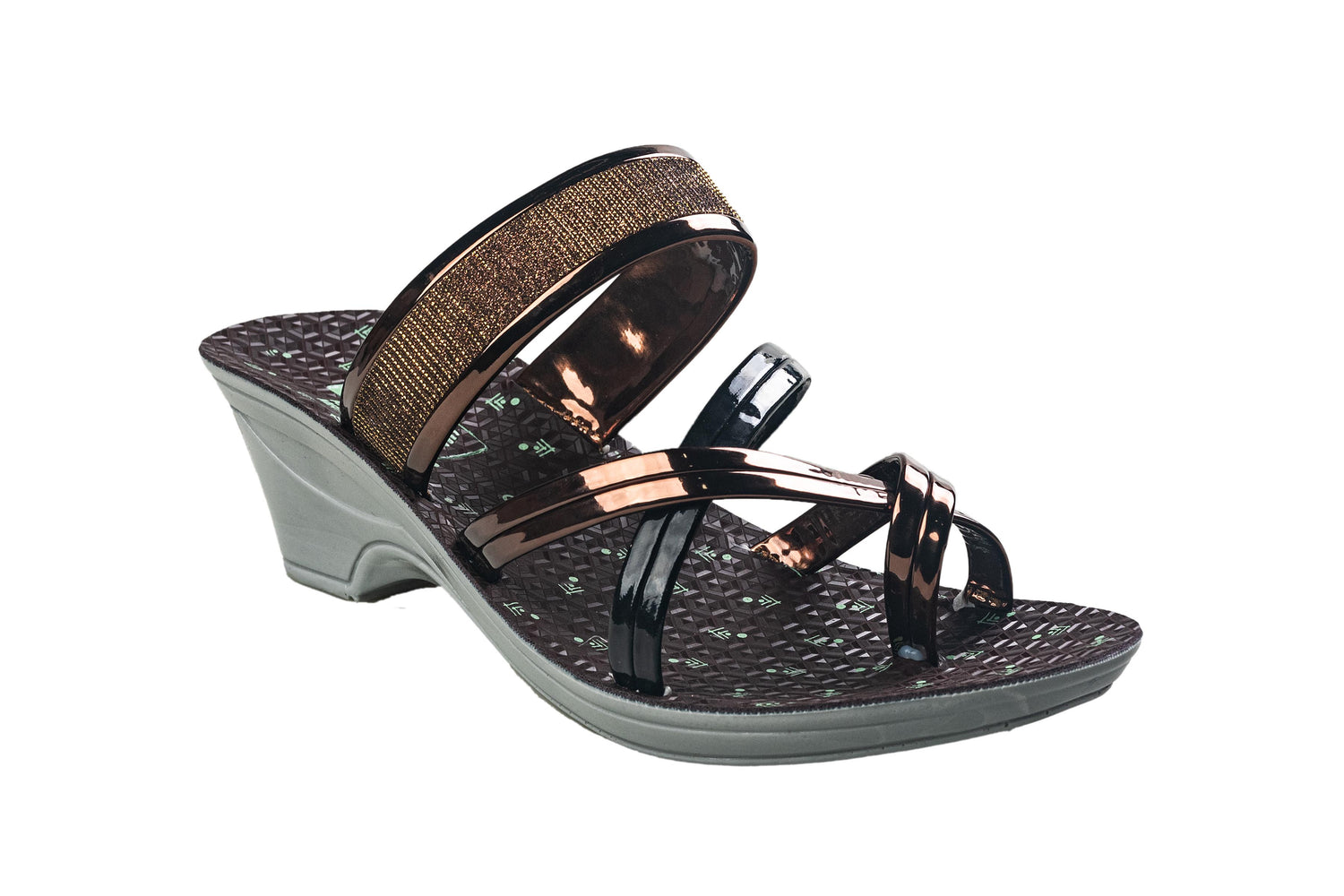 Titas Ladies Copper Chappal PU