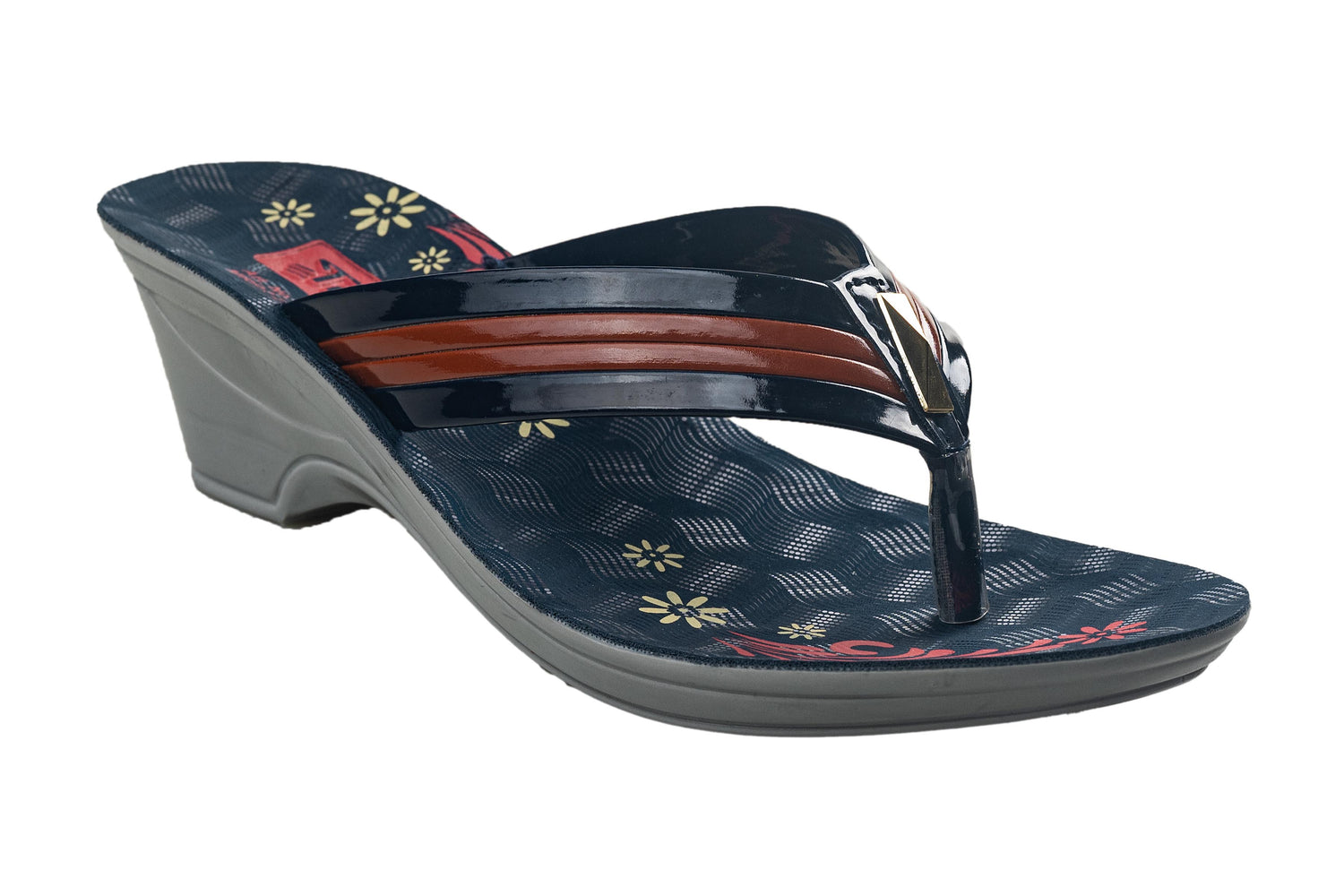 Titas Ladies Blue Chappal PU