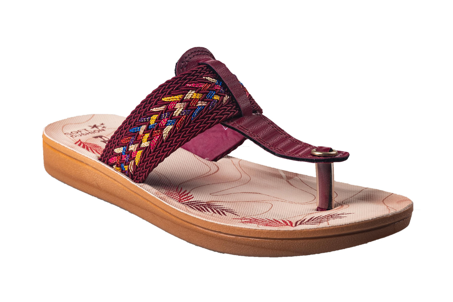 Flite Ladies Maroon Chappal PU