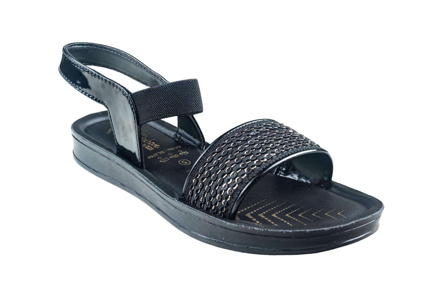 VKC Pride Ladies Black Sandal PU