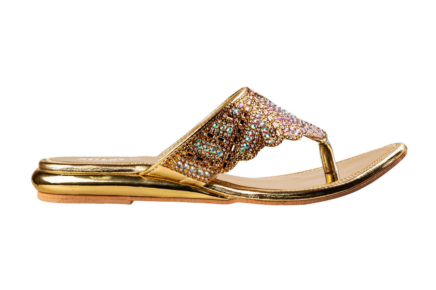 Titas Ladies Golden Wedding Chappal