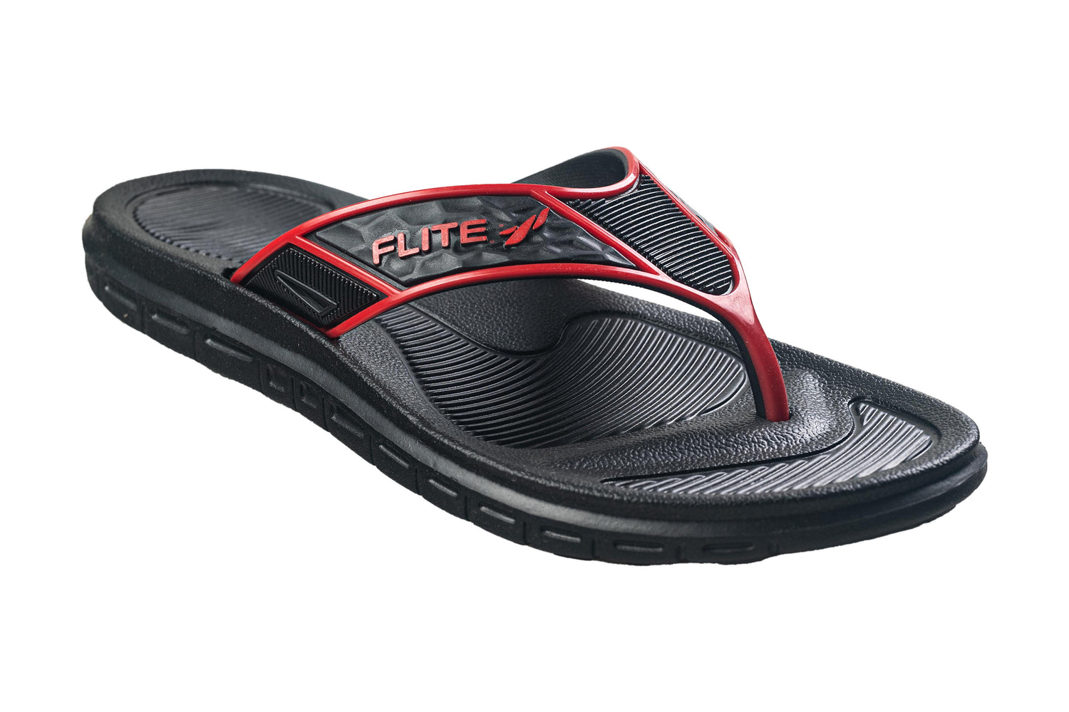 Flite Gents Black / Red Chappal EVA