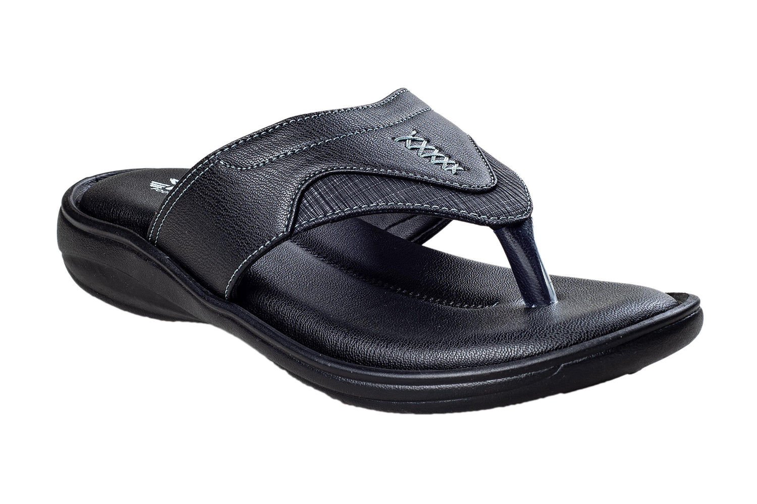 Titas Gents Black / Grey Chappal