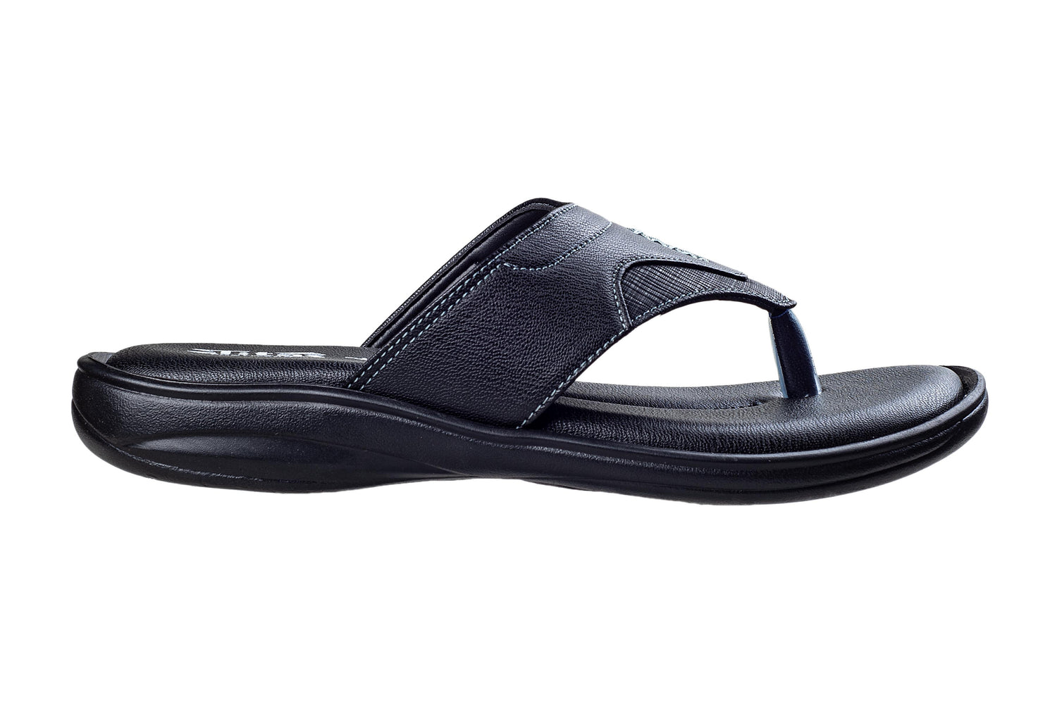 Titas Gents Black / Grey Chappal