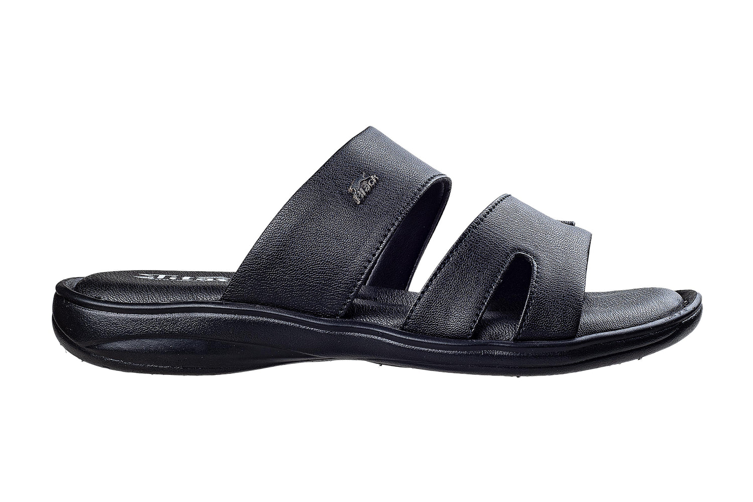 Titas Gents Black Chappal