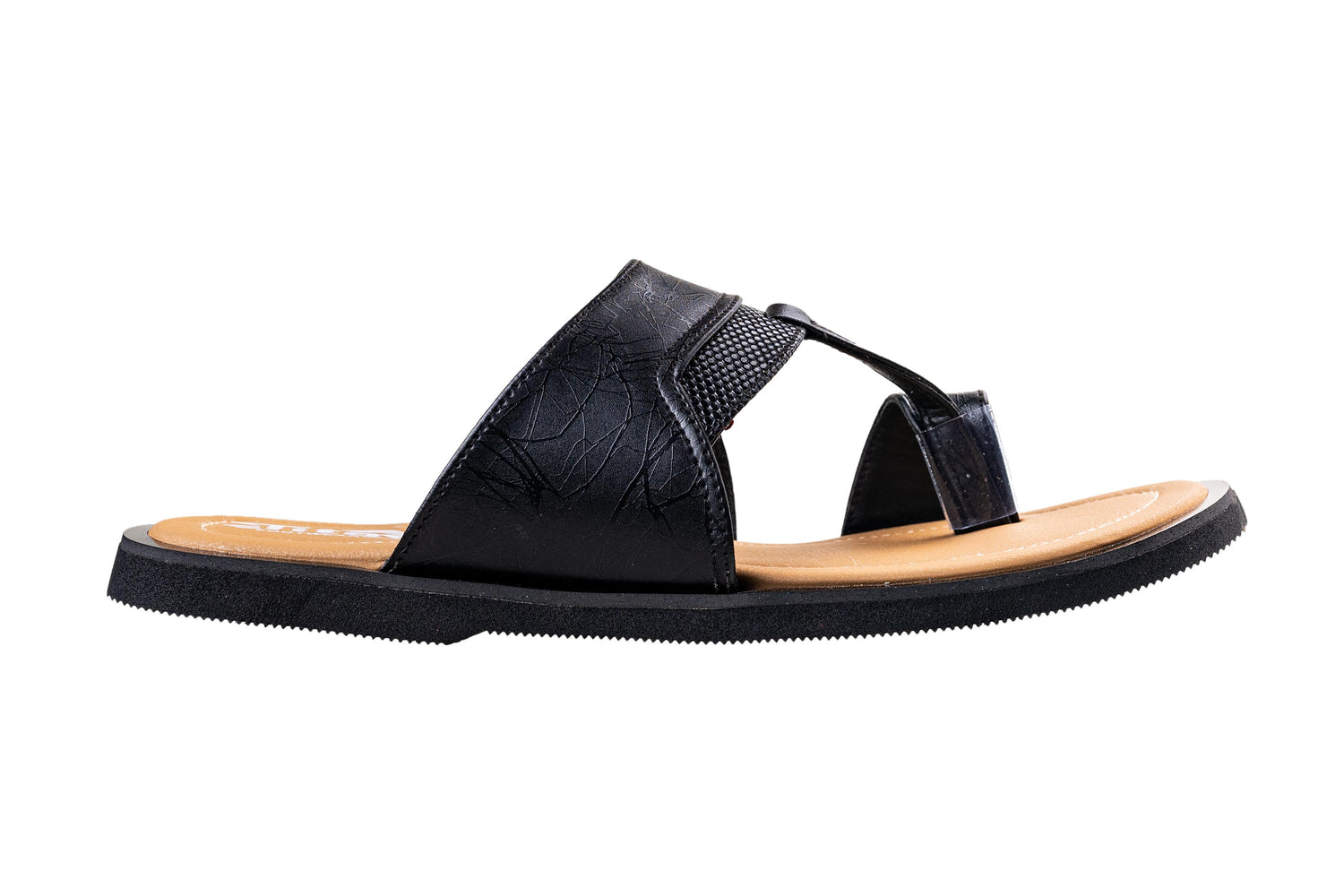 Titas Gents Black / Grey Chappal